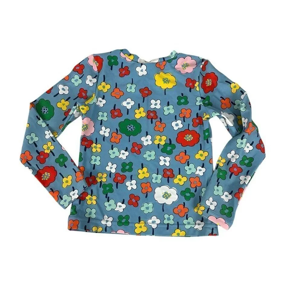 Hanna Andersson Floral Print Rash Guard size 6-7